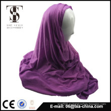 Оптовый простой цвет мусульманский шарф шорты джерси